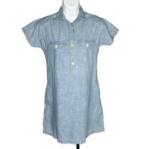 Denim & Supply Ralph Lauren Chambray Shift Shirtdress XS 100% Cotton Pockets